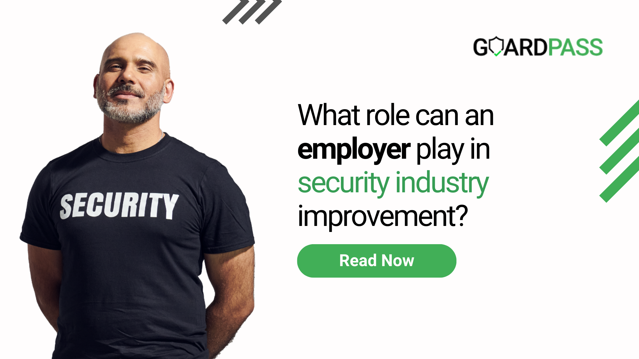 What role can an employer play in security industry improvement?