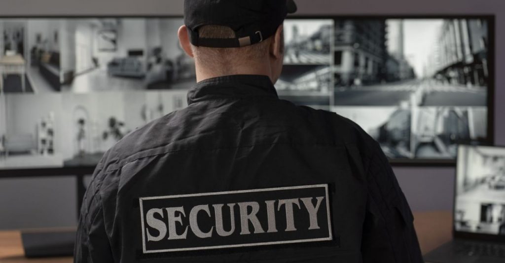 a security officer in a control room