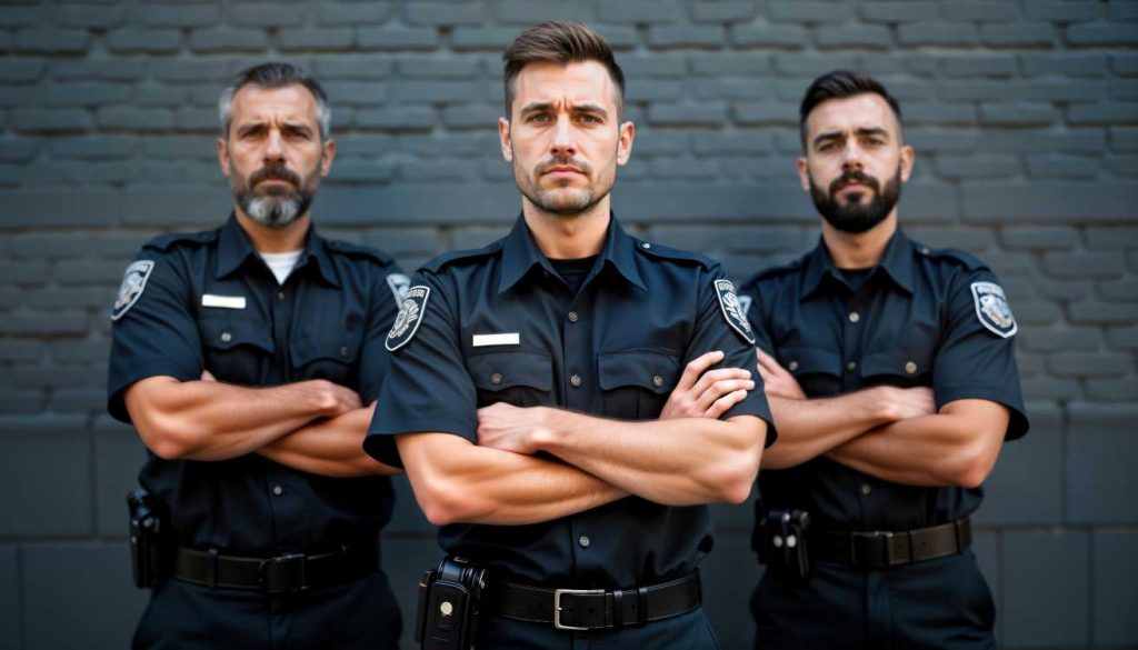 security professionals abiding by SIA regulations