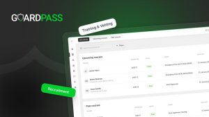 GuardPass app for security training, vetting, and hiring